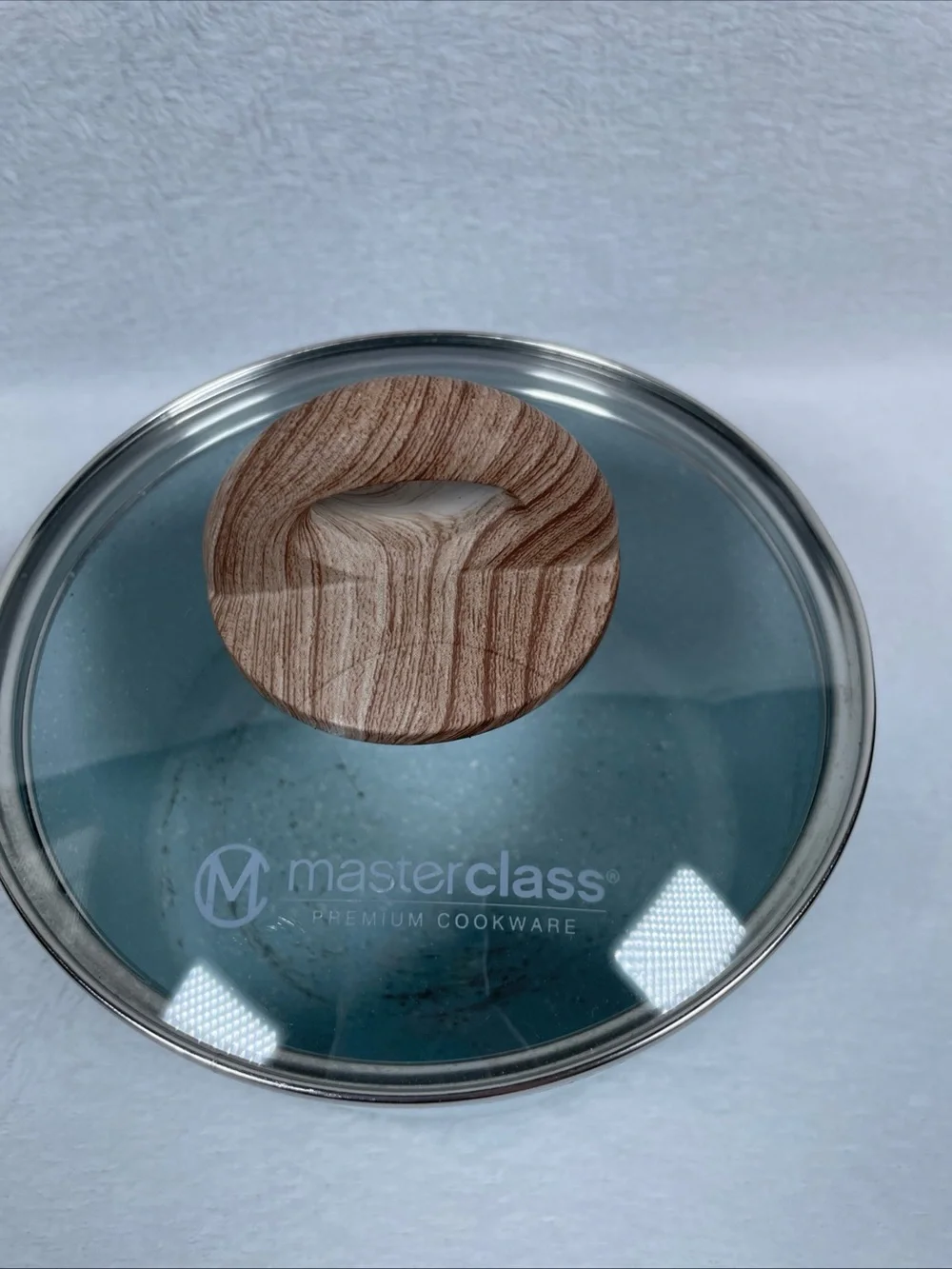 MasterClass Light Blue Speckled Ceramic 1.5 qt Nonstick Sauce Pan W/ Glass Lid